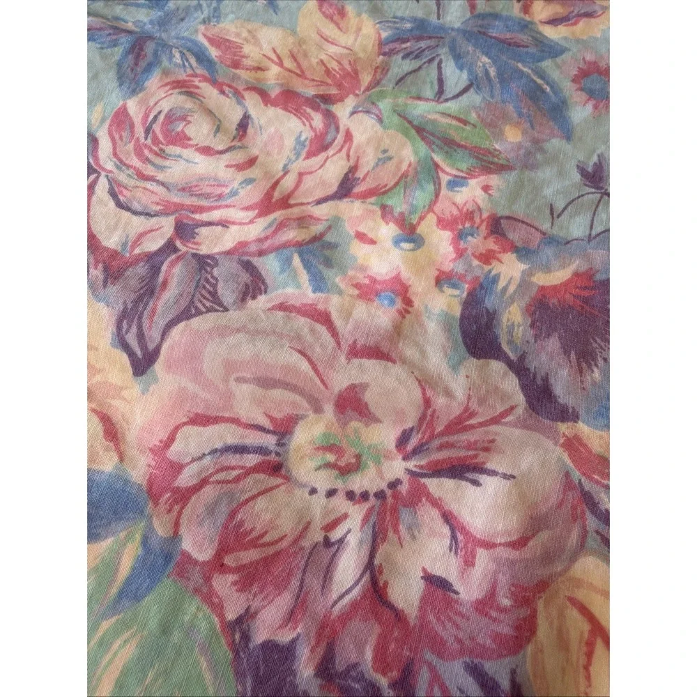 VTG 90's Ralph Lauren POMPANO Blue Chintz Floral Standard Pillow Case - One